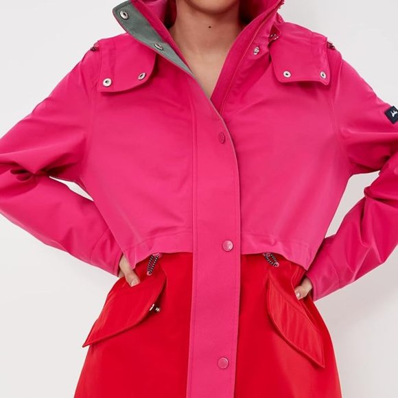 Joules Jackets & Blazers - Joules Fuchsia Dewberry Color Block Rain Jacket- NWT- SZ 6- 14